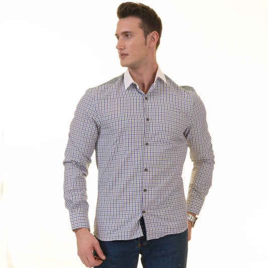 Gravity Homme Men's Long Sleeve Button Down / Lorenzo Plaid S8 - Gravity Homme