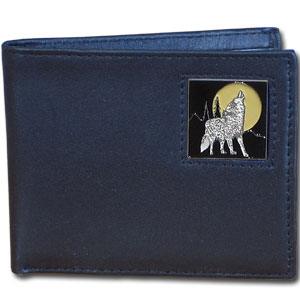 Bi-fold Wallet - Howling Wolf - Flyclothing LLC