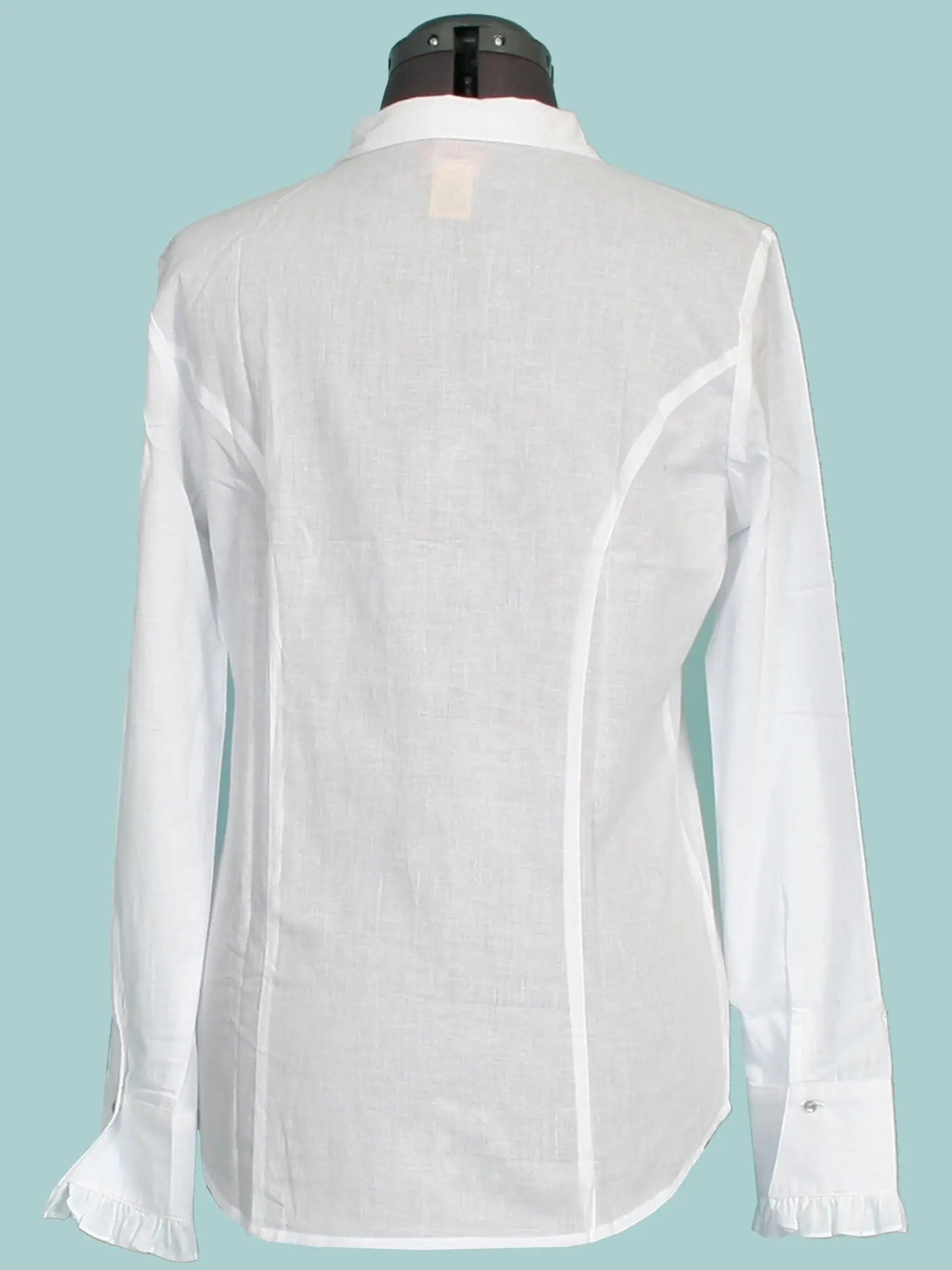Scully WHITE 100% COTTON CENTER RUFFLE BLOUSE - Scully Leather - Flyclothing LLC