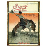 Cowgirl Bronc Distressed Wood Western Sign - Rockmount Clothing