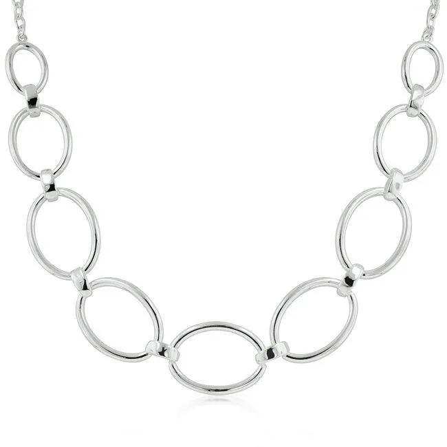 Contemporary Oval Link Necklace - JGI - Flyclothing LLC