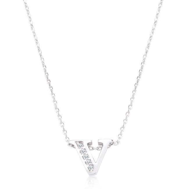 Pave Initial V Pendant - JGI - Flyclothing LLC