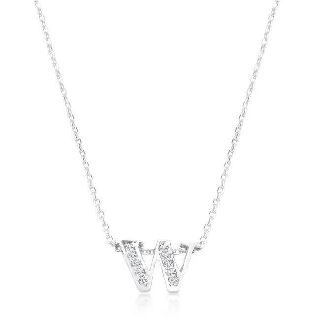 Pave Initial W Pendant - JGI
