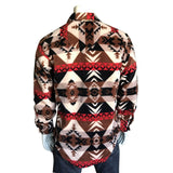 Rockmount Clothing Mens Native Pattern Fleece Western Shirt In Black Red - Rockmount Clothing