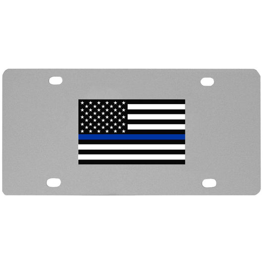 Thin Blue Line Police Flag License Plate Wall Plaque - Flyclothing LLC