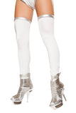 Roma Costume White/Silver Space Commander Leggings - Roma Costume