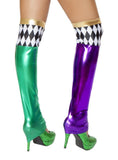Roma Costume Green/Purple Jester Leggings - Roma Costume