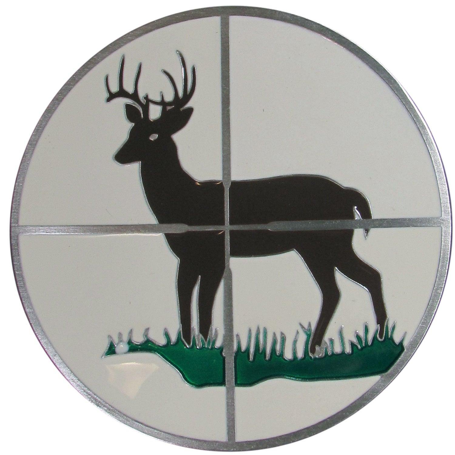 Deer in Cross Hairs Hitch Cover Class III - Siskiyou Buckle