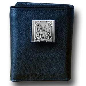 Tri-fold Wallet - Howling Wolf - Siskiyou Buckle