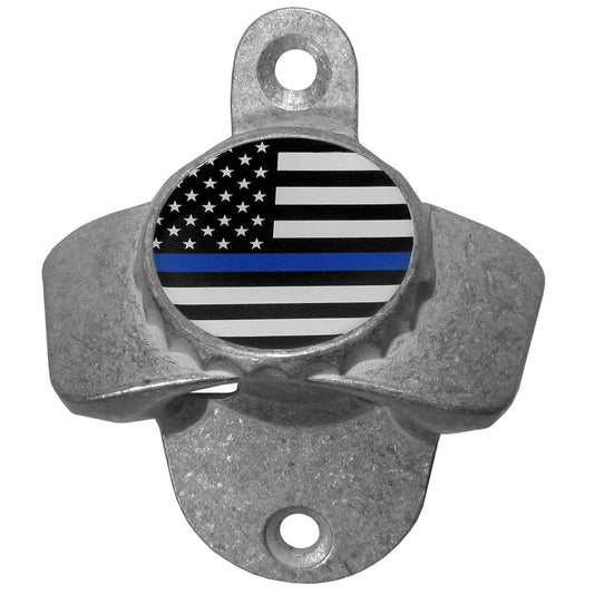 Thin Blue Line Police Flag Wall Mounted Bottle Opener - Siskiyou Buckle