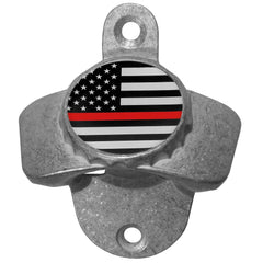 Thin Red Line Firefighter Flag Wall Mounted Bottle Opener - Flyclothing LLC