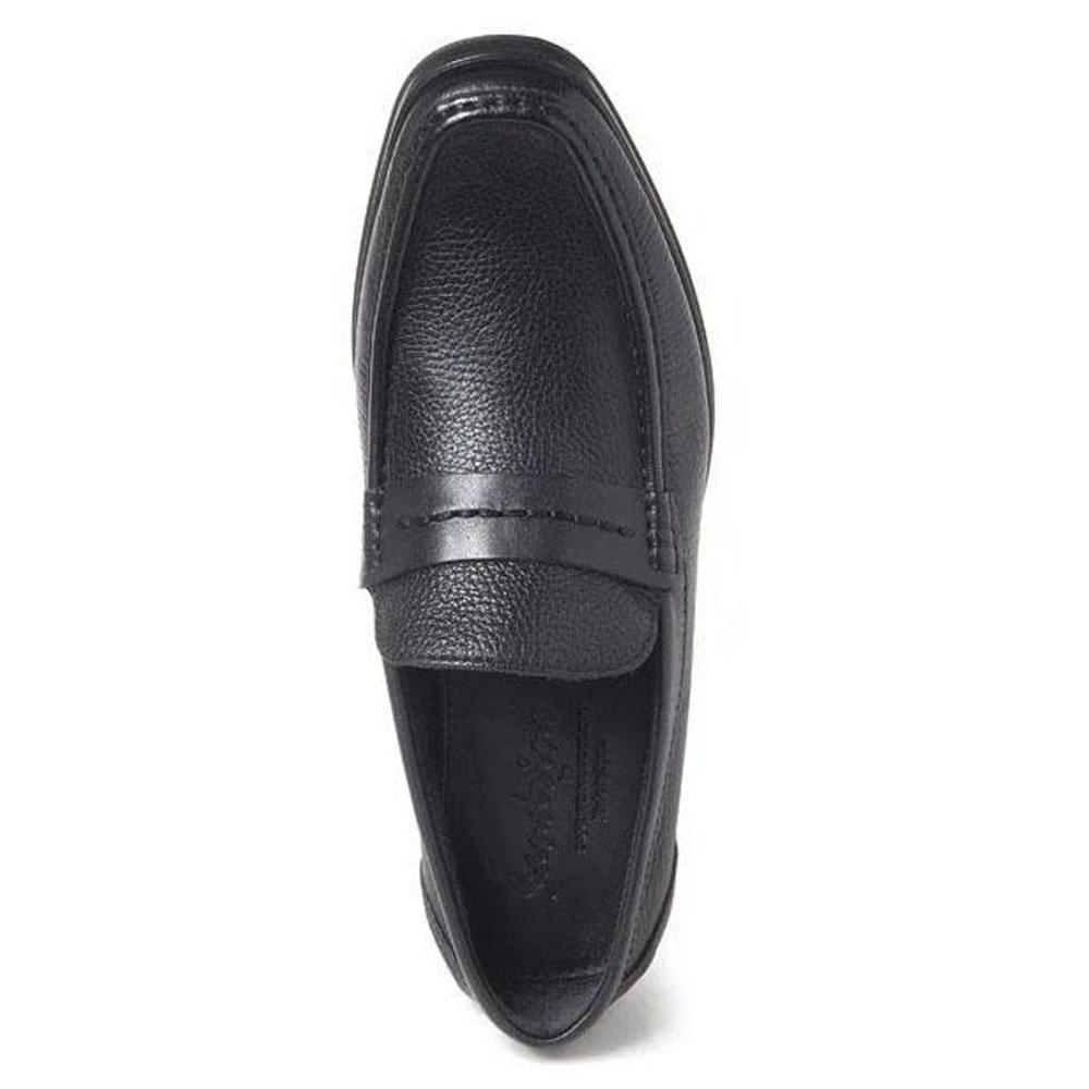 Sandro Moscoloni Duero Black Leather Penny Loafer - Flyclothing LLC