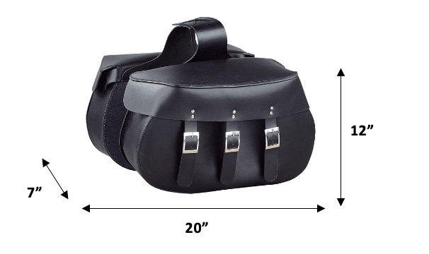 Unik International Hard Leather Saddle Bag