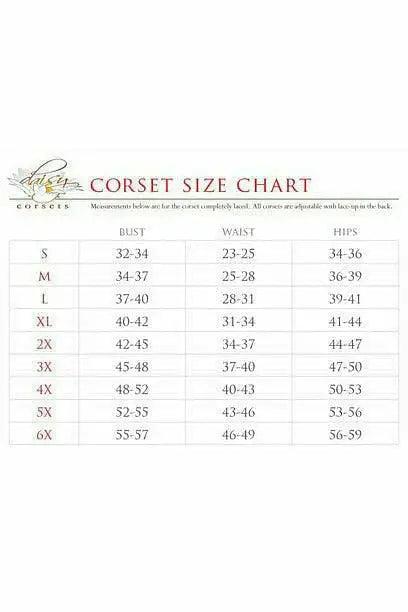 Daisy Corsets Top Drawer Lace-Up Steel Boned Over Bust Corset - Daisy Corsets - Flyclothing LLC