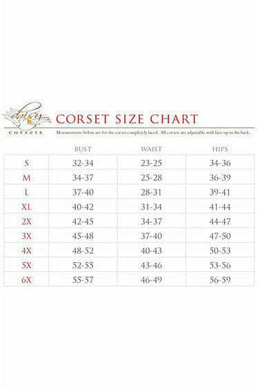 Daisy Corsets Top Drawer Rainbow Glitter Holo Steel Boned Mid Under Bust Corset