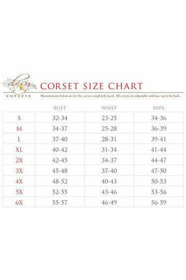 Daisy Corsets Top Drawer Yellow/Pink Holo Steel Boned Mini Cincher - Daisy Corsets