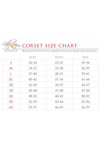 Daisy Corsets Top Drawer Faux Leather Steel Boned Lace-Up Open Cup Waist Cincher - Daisy Corsets