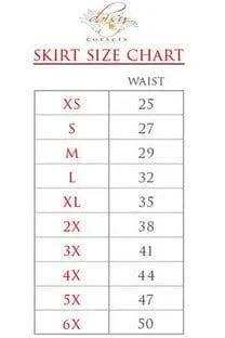 Daisy Corsets Green Satin w/Black Lace Overlay Lace-Up Skirt - Daisy Corsets - Flyclothing LLC