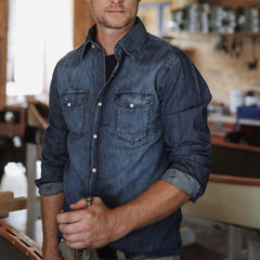 Stetson Medium Blue Denim Shirt