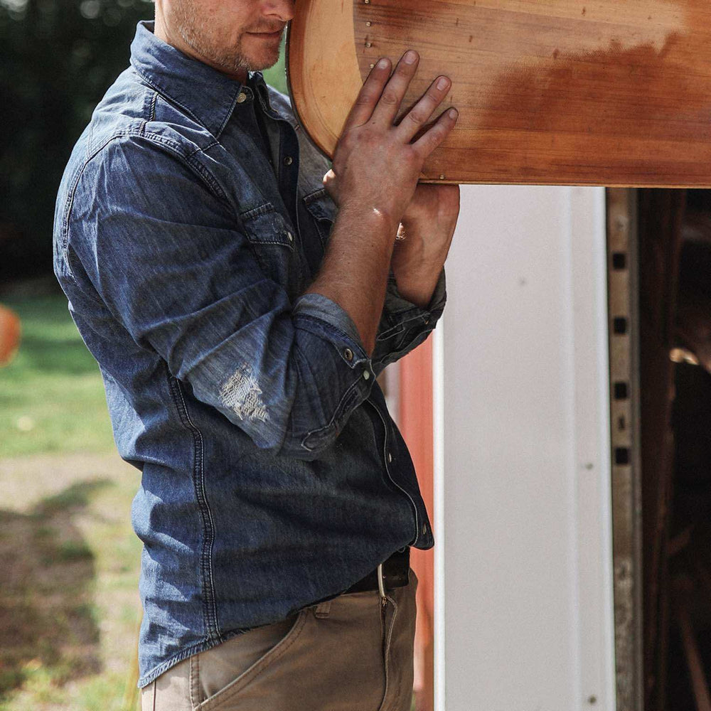 Stetson Medium Blue Denim Shirt - Stetson - Flyclothing LLC