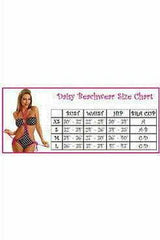 Daisy Corsets Fuchsia Sequin Pucker Back Bikini w/Green Lace - Daisy Corsets - Flyclothing LLC