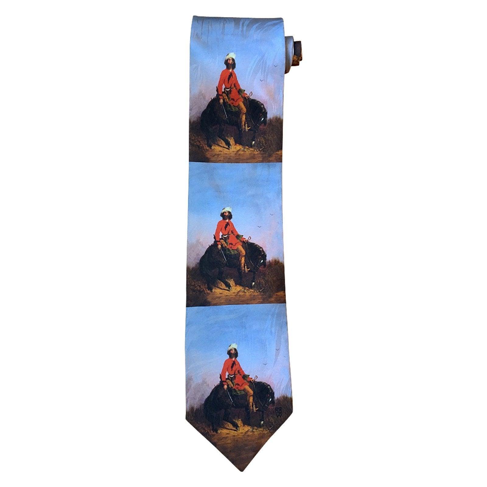Limited-Edition Rocky Mountain Man Silk Tie by Charles Deas - Rockmount Clothing