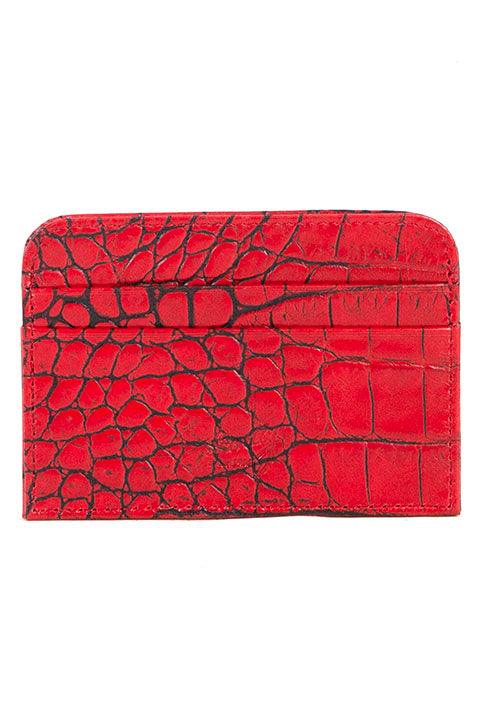 Scully RED CARD CASE CROCO - Flyclothing LLC