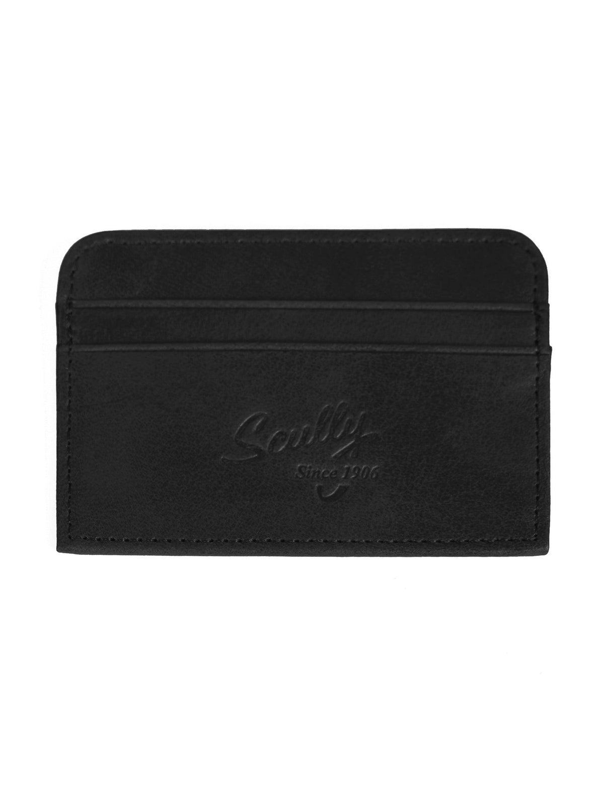Scully Leather Harness Ranger Leather Black Card Case - Flyclothing LLC
