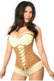 Daisy Corsets Top Drawer Faux Leather Steel Boned Ren Faire Corset - Daisy Corsets
