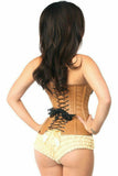 Daisy Corsets Top Drawer Faux Leather Steel Boned Ren Faire Corset - Daisy Corsets