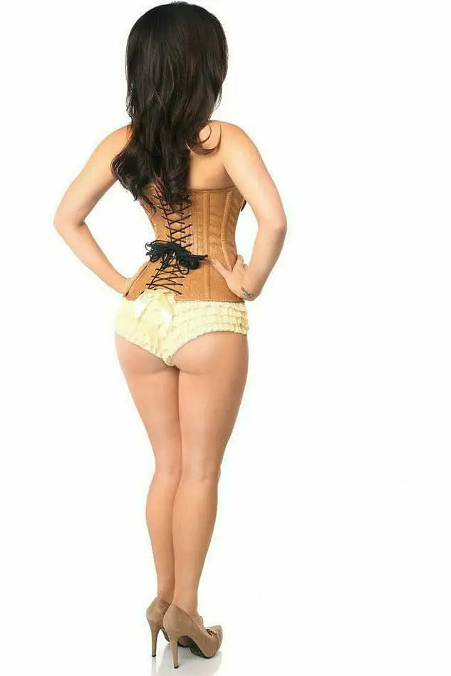 Daisy Corsets Top Drawer Faux Leather Steel Boned Ren Faire Corset - Daisy Corsets - Flyclothing LLC