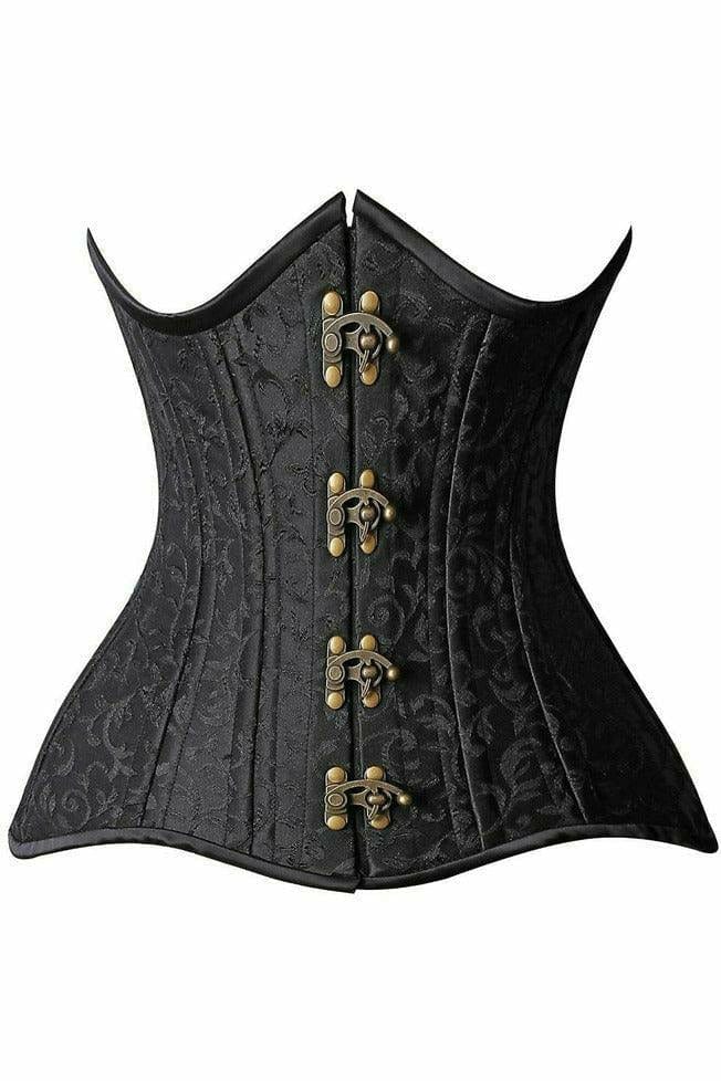 Daisy Corsets Top Drawer CURVY Brocade Double Steel Boned Under Bust Corset - Daisy Corsets