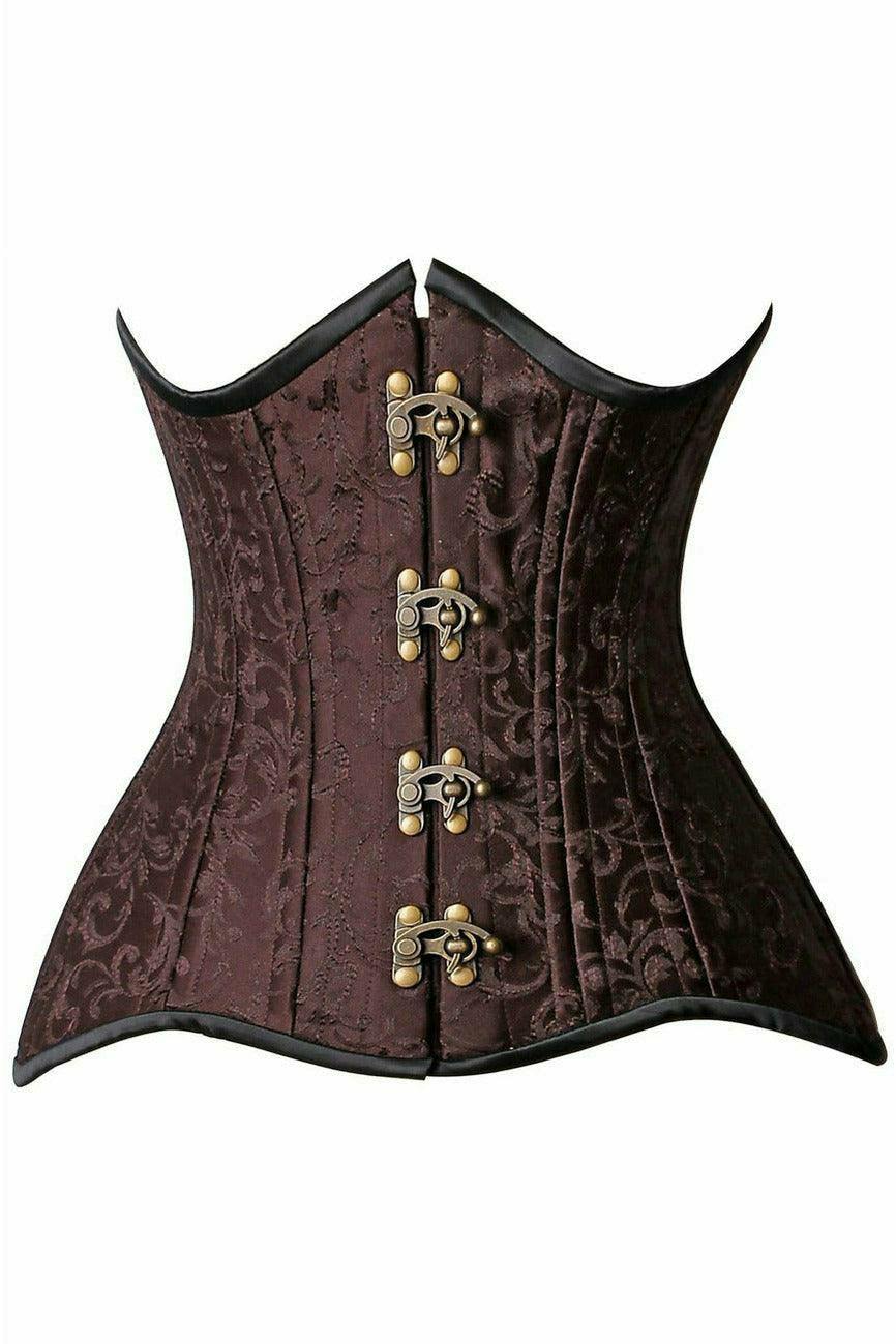Daisy Corsets Top Drawer CURVY Brocade Double Steel Boned Under Bust Corset - Daisy Corsets