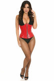 Daisy Corsets Top Drawer Red Patent PVC Steel Boned Under Bust Corset - Daisy Corsets
