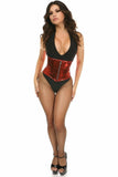 Daisy Corsets Top Drawer Red Metallic PVC Steel Boned Mini Cincher - Daisy Corsets