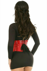 Daisy Corsets Top Drawer Red Patent Steel Boned Mini Cincher - Daisy Corsets - Flyclothing LLC
