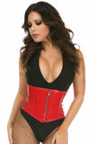 Daisy Corsets Top Drawer Red Patent Steel Boned Mini Cincher - Daisy Corsets