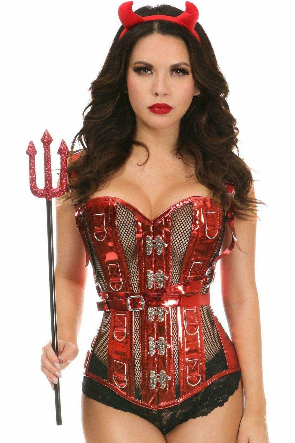 Daisy Corsets Top Drawer 4 PC Sexy Devil Corset Costume - Daisy Corsets - Flyclothing LLC