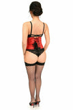 Daisy Corsets Top Drawer Red Satin Steel Boned Mini Cincher - Daisy Corsets