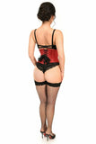 Top Drawer Cherry Bomb Glitter Steel Boned Mini Cincher - Daisy Corsets - Flyclothing LLC