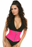 Daisy Corsets Top Drawer Hot Pink Patent Steel Boned Mini Cincher - Daisy Corsets