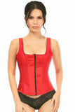 Daisy Corsets Top Drawer Red Satin Steel Boned Corset w/Straps - Daisy Corsets
