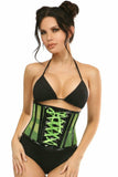 Daisy Corsets Top Drawer Neon Green Patent & Fishnet Underbust Corset - Daisy Corsets