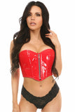 Daisy Corsets Top Drawer Red Patent Bustier Top w/Zipper - Daisy Corsets