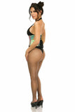 Daisy Corsets Top Drawer Mint Green Holo Steel Boned Mini Cincher - Daisy Corsets