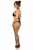 Daisy Corsets Top Drawer Yellow/Pink Holo Steel Boned Mini Cincher - Daisy Corsets