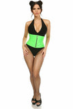 Daisy Corsets Top Drawer Neon Green Patent Steel Boned Mini Cincher - Daisy Corsets
