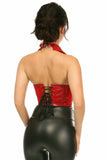 Daisy Corsets Top Drawer Red Patent Steel Boned Collared Bustier Top - Daisy Corsets