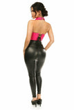 Daisy Corsets Top Drawer Hot Pink Patent Steel Boned Collared Bustier Top - Daisy Corsets