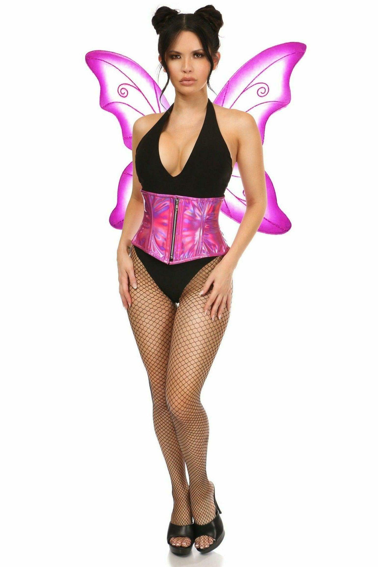 Top Drawer 2 PC Fuchsia Pixie Fairy Corset Costume - Daisy Corsets - Flyclothing LLC
